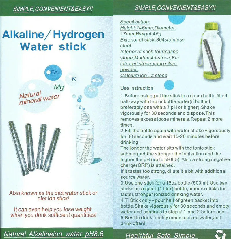 Alkaline Hydrogen Water Stick