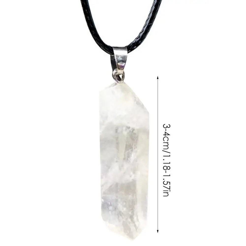 Crystal Stone Column Pendant