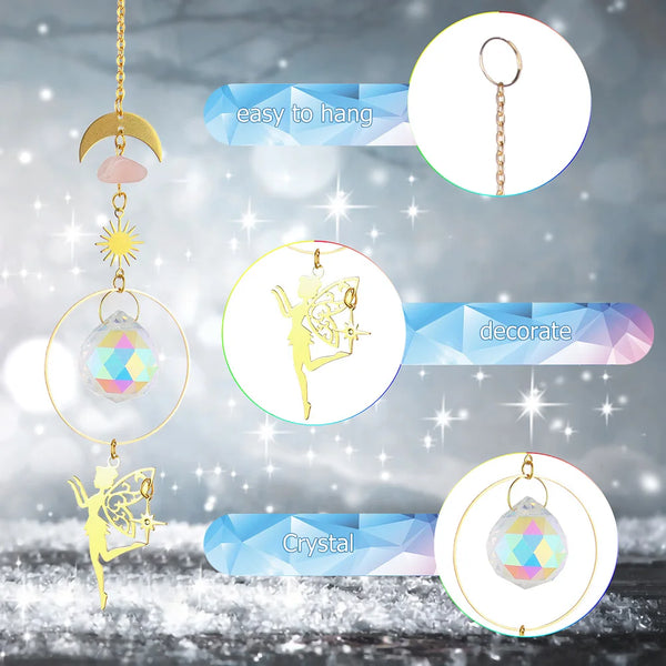 Crystal Sun Catcher Wind Chimes